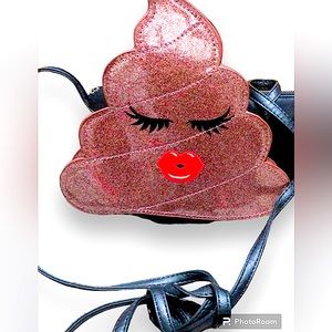 Kissy poopoo crossbody emoji handbag purse small crossbody Someone needs this 😄